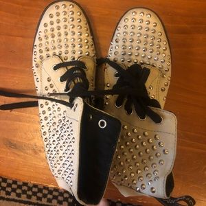 Studded Fabric Doc Martins